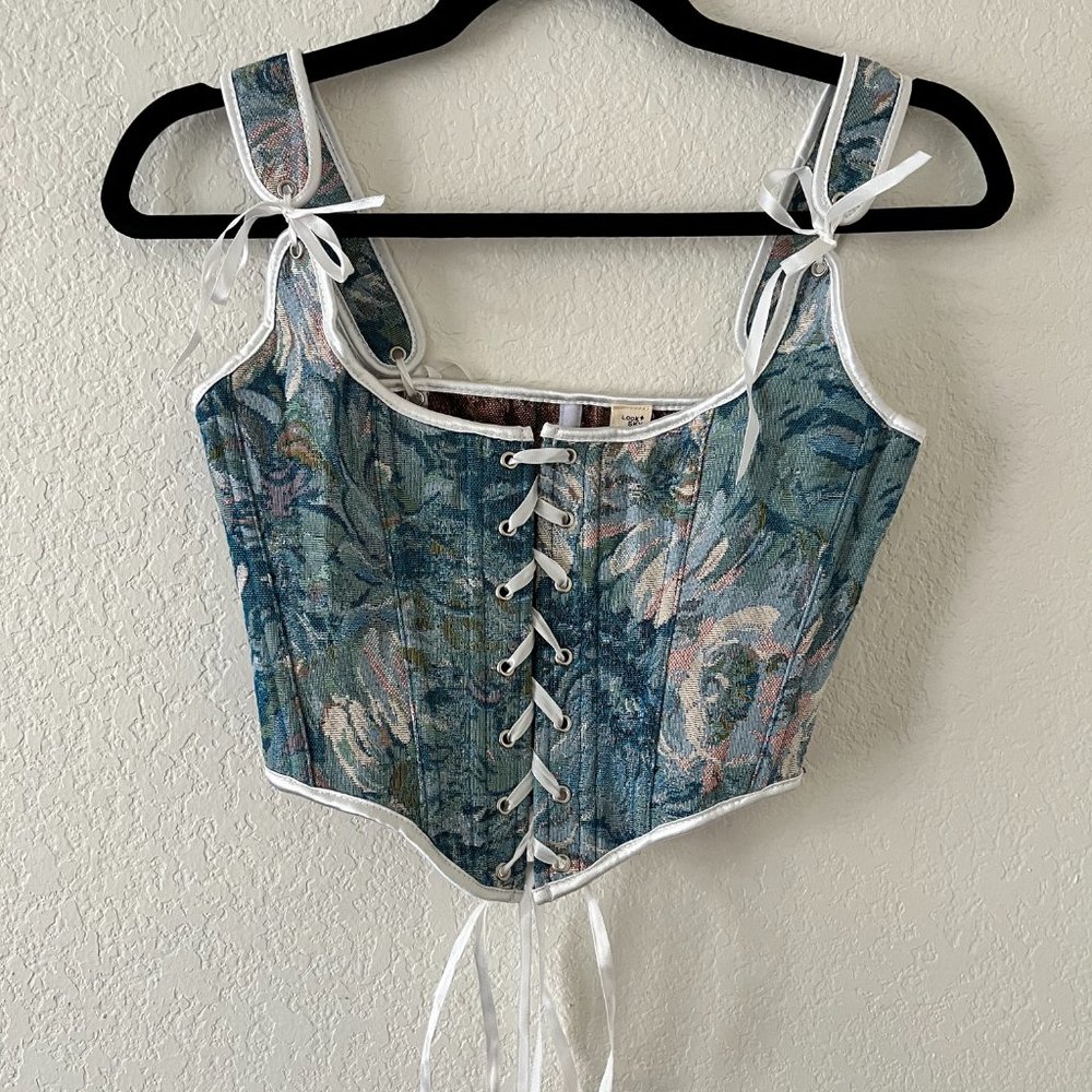 LookSky Jacquard Lace Up Corset